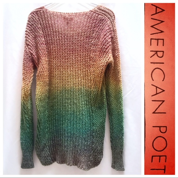 🌈RAINBOW Ombré Chunky Knit Soft SWEATER🌈 - Picture 2 of 8